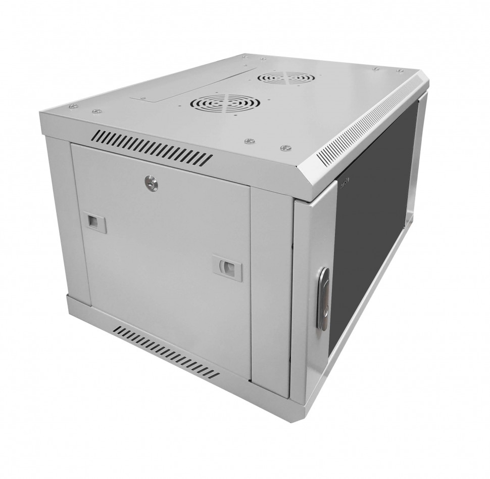 Шкаф настенный 15U серия WMA (Wall Maestro) (600х450х770), передняя дверь стекло, разборный, серый, Netko А