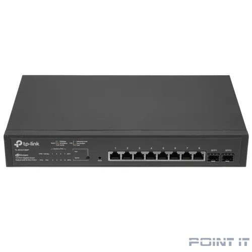TP-Link SG2210MP Коммутатор JetStream Smart с 8 гигабитными портами PoE+ и 2 портами SFP