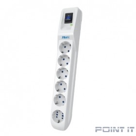 ZIS Сетевой фильтр Pilot L (GP)-10м {5 розеток + 1 в формате GP, до 7 потребителей}  (арт. 175)