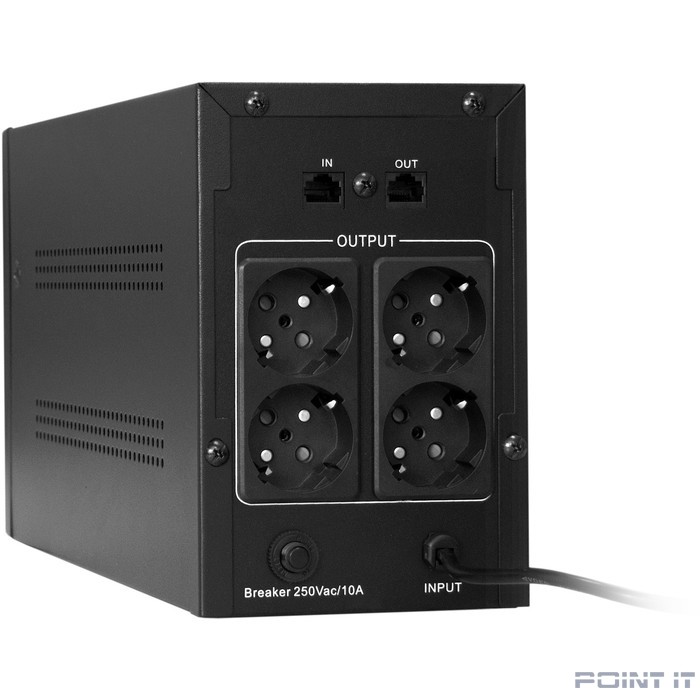 Exegate EP285532RUS ИБП ExeGate SpecialPro Smart LLB-2200.LCD.AVR.EURO.RJ <2200VA/1300W, LCD, AVR, 4 евророзетки, RJ45/11, Black>