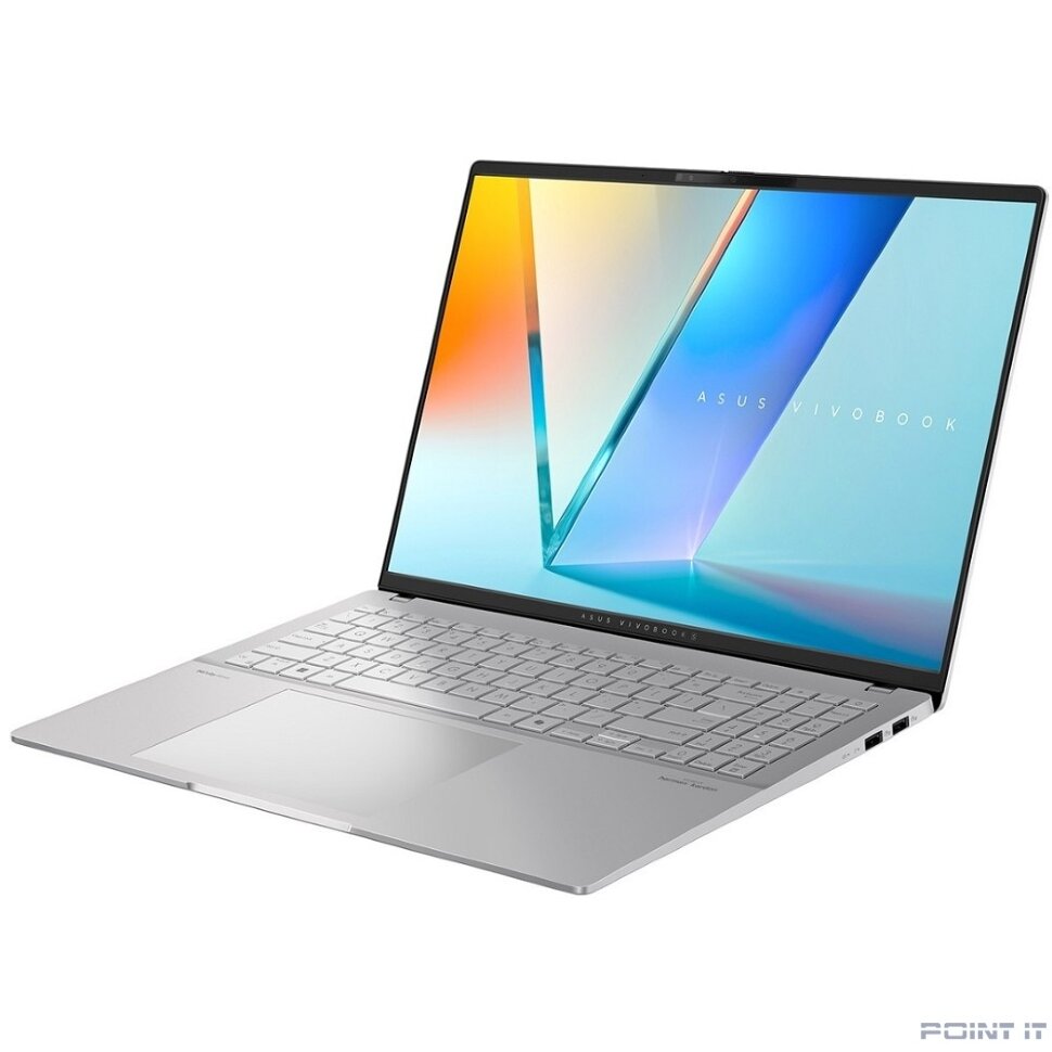 Ноутбук ASUS M5606K (M5606KA-RI035) 16"/3K/OLED/600N/120Hz/Ryzen AI 7 350/24GB/SSD1TB/AMD Radeon/Backlit/DOS/Cool Silver (90NB1593-M00160)
