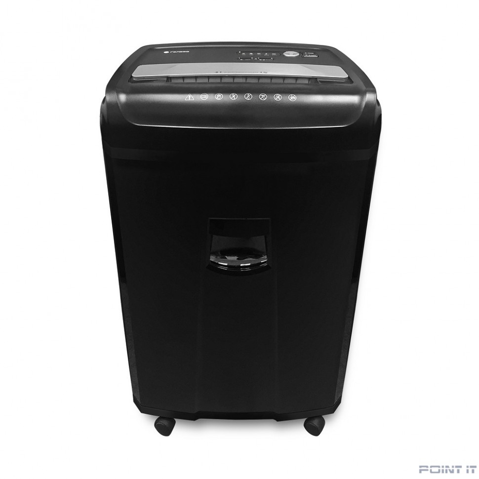 ГЕЛЕОС Уничтожитель документов УО36-4 DIN P-4 {(4 ур-нь секр.), фрагмент 3,9х30мм, 29-33 лист (70г/м2), CD/пл.карты/скрепки/скобы, 36 л.}